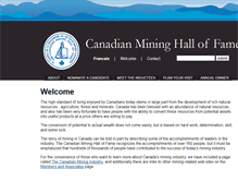 Tablet Screenshot of mininghalloffame.ca